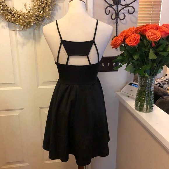 Reverse Brand Caged Style Studded Midi Dress in black size Medium - Picture 4 of 7